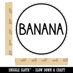 Banana Flavor Scent Rounded Text Rubber Stamp for Stamping Crafting Planners