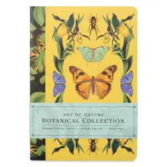 Art of Nature Sewn Notebook Set - Botanical, Set of 3, 6" x 8-1/2", 64 pages