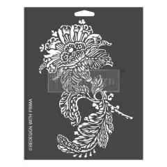 Prima Re-Design Decor Stencil 9"X12"-Adored Paisley