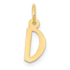 14k Small Slanted Block Letter D Initial Charm 12.82mm 5.43mm style YC644D
