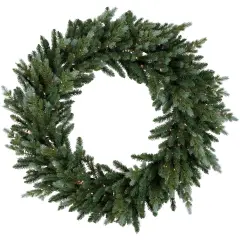 Northlight Real Touch&trade; Pre-Lit Blue Spruce Artificial Christmas Wreath - 48" - Clear Lights Green
