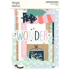 Winter Wonder Chipboard Frames-6/Pkg