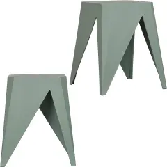 ISL Furnishings InterSpaceLiving Zuho Multi-USe Stool (2, Smoke Green)