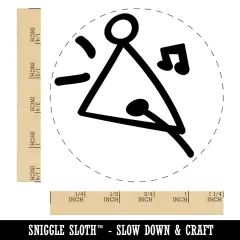 Triangle Music Instrument Rubber Stamp for Stamping Crafting Planners