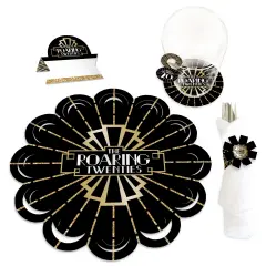 Big Dot of Happiness Roaring 20&rsquo;s - 1920s Art Deco Jazz Party Paper Charger & Table Decorations Chargerific Kit for 8