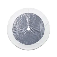 Reflective Silver Sequin Tree Skirt - 60"