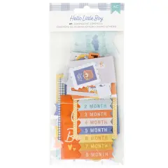 American Crafts Hello Little Boy Ephemera Die-Cuts 61/Pkg-Journaling, Gold Foil