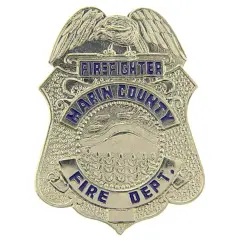 Marin County California Firefighter Pin 1"