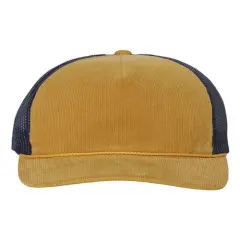 Richardson&reg; Troutdale Corduroy Trucker Cap Amber Gold/ Navy