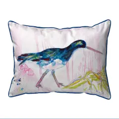 Betsy Drake Black Shore Bird Extra Large 20 X 24 Indoor / Outdoor Pillow