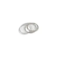 JewelrySupply Round Large Bracelet Memory Wire Silver Plated Steel 1/2oz.
