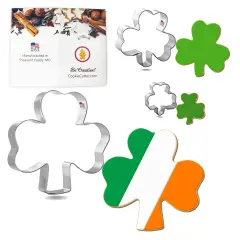 Shamrock Cookie Cutter 3 Pc Set HS0469- CookieCutter.Com - USA Tin Plated Steel