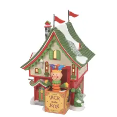 Department 56 Department 56 North Pole Lighted Christmas Jacques Jack In The Box Shop #6011411 Green