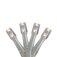Brite Star LED Christmas Light Set - Warm White - 5' Silver Wire - 15ct Clear
