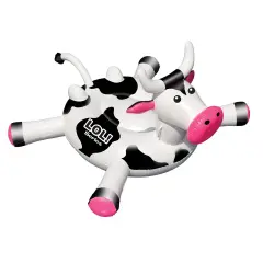Swim Central Inflatable Black and White Ride-On Cow Novelty Swimming Pool Float, 54-Inch