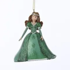 Kurt Adler Pretty as a Princess Catherine Glittered Christmas Ornament - 4" - Green