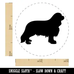 Cavalier King Charles Spaniel Dog Solid Self-Inking Rubber Stamp for Stamping Crafting Planners Purple