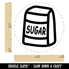 Bag of Sugar Baker Baking Self-Inking Rubber Stamp for Stamping Crafting Planners Brown