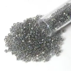 Miyuki Delica Seed Bead 11/0 Gold Luster Grey AB Transparent