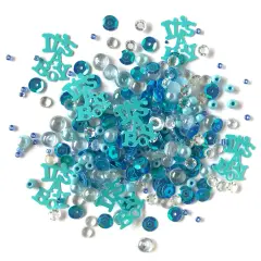 Buttons Galore Sparkletz DIY Craft Embellishments 30 Grams - 3 Packs of Baby Boy