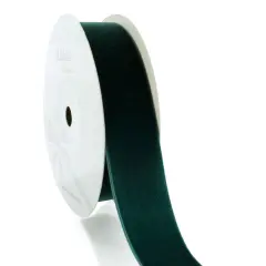 1" Velvet Ribbon (5yd & 25yd Spool Lengths) Hunter Green