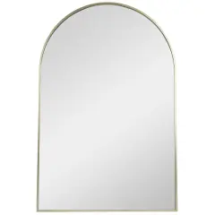 Northlight 36" Gold Framed Modern Arched Wall Mirror