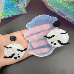 Moon and Bats Dangle Earring Silicone Mold Layer(C4)