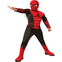 Boys Spider-Man Far From Home Black And Red Spidey Suit Deluxe Costume