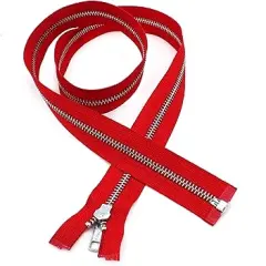32" Jacket Zipper, YKK #5 Aluminum Metal ~ Medium Weight ~ Separating ~ 519 Red (1 Zipper/Pack)