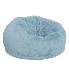 Emma and Oliver Oversized Bean Bag Chair for Kids and Adults Teal Furry