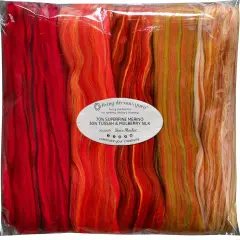 5oz Merino Silk Luxe Blends - Roving for Spinning, Felting, and Blending. Merino Wool + Glossy Mulberry Silk + Premium Tussah Silk. Spice Market