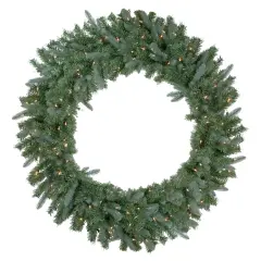 Northlight Real Touch&trade; Pre-Lit Granville Fraser Fir Artificial Christmas Wreath - 48" - Clear Lights Green