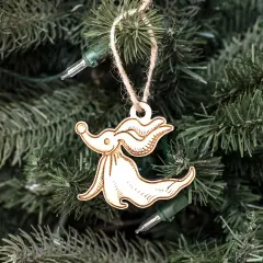 Ornament - Zero - Raw Wood 3x3in