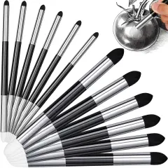 Kosiz 6 Pcs Blending Sponge Pen Double Headed Washable Rubbing Sponge Brush Sketch Wipe Reusable Blending Stump Drawing Art Blenders for School Student Artist Highlight Shadow Detail Correcting Tool