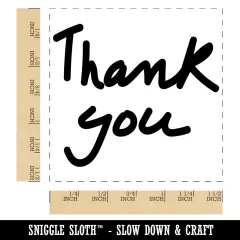 Thank You Handwritten Fun Text Self-Inking Rubber Stamp Ink Stamper Red