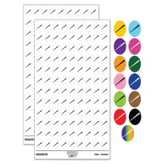 Baseball Bat Solid 200+ 0.50" Round Stickers Brown