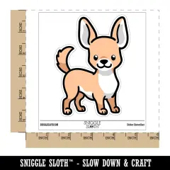 Chihuahua Standing Dog Waterproof Vinyl Phone Tablet Laptop Water Bottle Sticker Set - 5 Pack