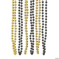 Bulk 48 Pc. Black & Gold Bead Necklaces | RAHEEV&reg;