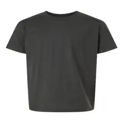 Tultex&reg; Youth Fine Jersey Crew Neck Short Sleeve T-Shirt Charcoal