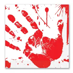 Beistle - Bloody Handprints Luncheon Napkins - 12 Pack