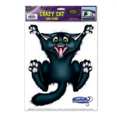 Beistle - Crazy Cat Car Cling - 12" x 17" Sh - 12 Pack