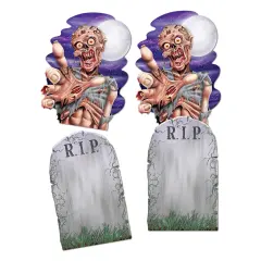 Beistle - Jumbo Tombstone & Zombie Cutouts - 24&frac12;" - 12 Pack