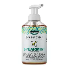 Beessential Natural Foaming Hand Soap USA Made Spearmint Lime 16 Oz
