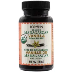 LorAnn Oils Organic Madagascar Vanilla Bean Paste, 4 ounce