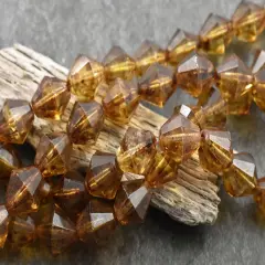 14mm Crystal Picasso Faceted Bicone Beads
