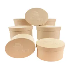 36 Units of Oval Box with Snowman Embossed Lid
