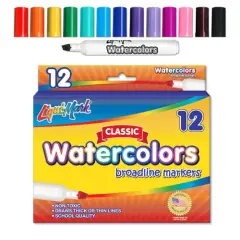 Markers Watercolor (Chisel Tip) Assorted Color Box