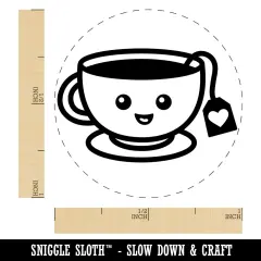 Kawaii Cute Cup of Tea Rubber Stamp for Stamping Crafting Planners