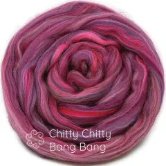 100% Merino Wool Roving. Soft Colorful Combed Top Roving for Felting, Spinning, Fiber Arts. Chitty Chitty