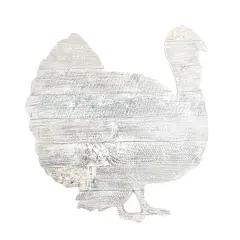 Rustic Farmhouse Fall Harvest Reclaimed Wood Turkey White